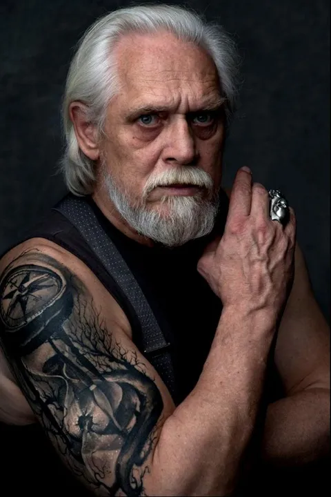 Curd B. ist ein männliches Actors Model mit blauen Augen und weißen Haaren aus Stuttgart